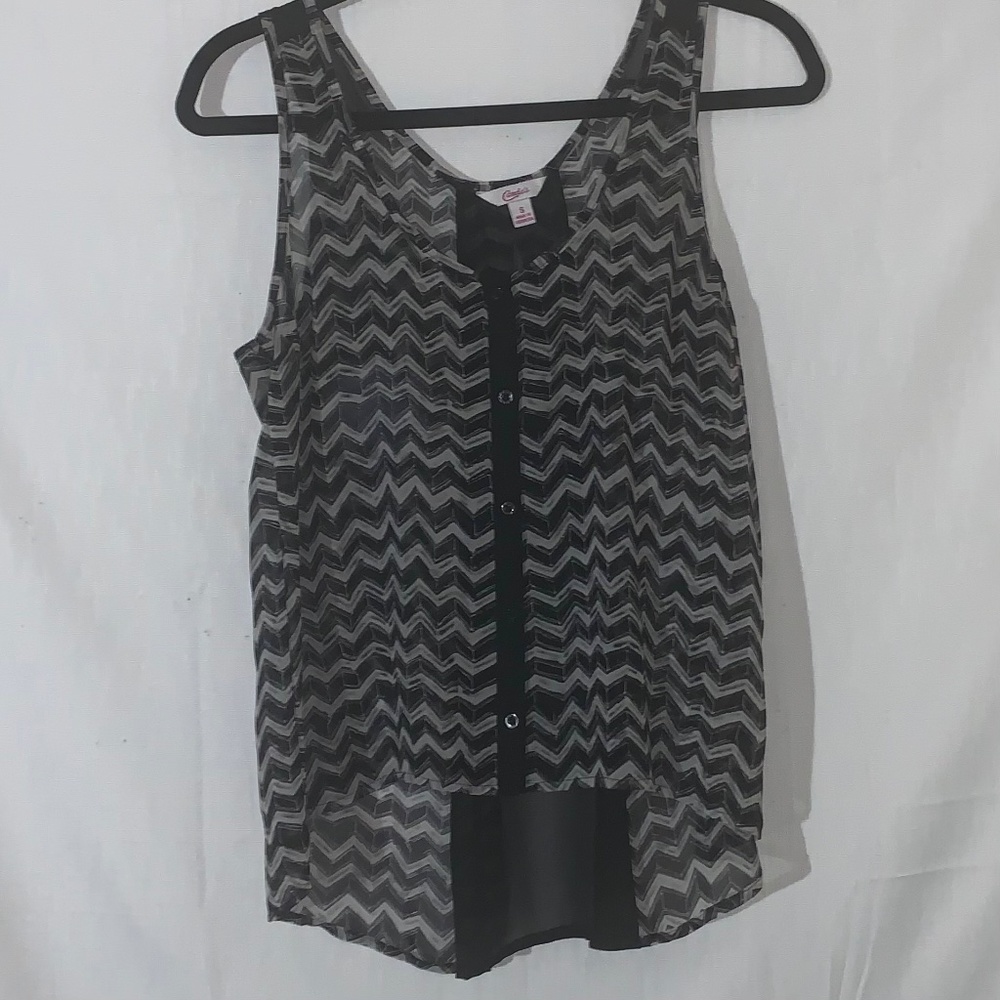 Candie’s Button Up Tank Blouse Size XS